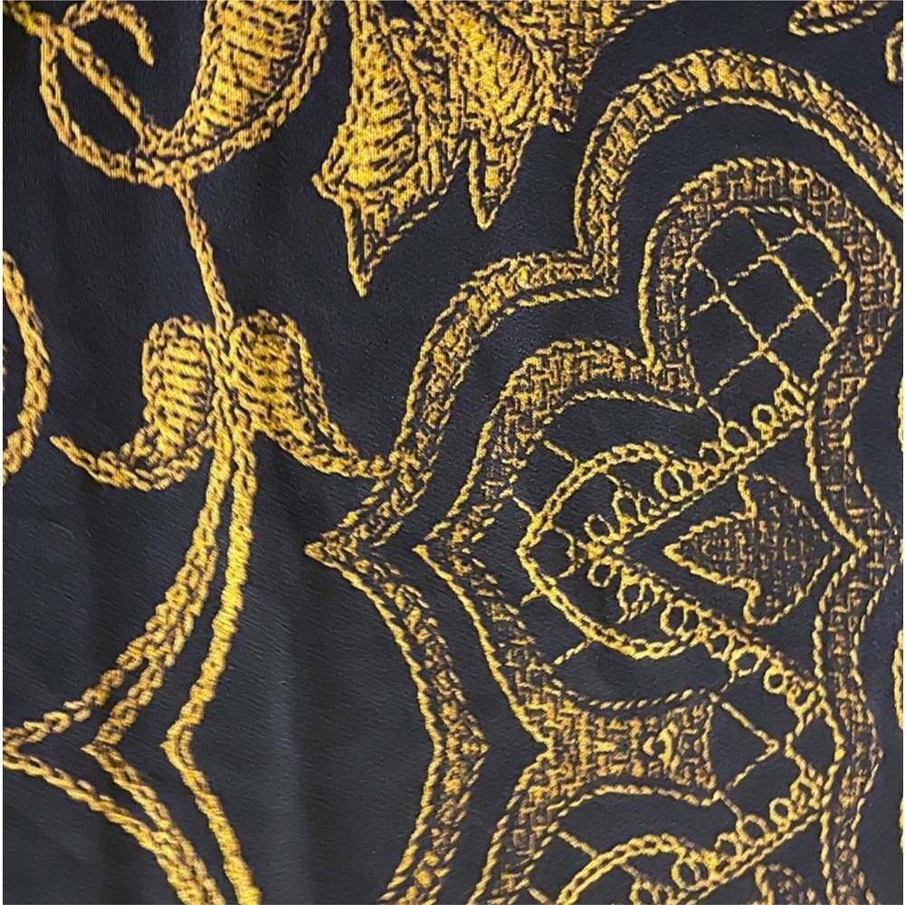 ERDEM JACQUARD Vintage Gold & Black Paisley Maxi Skirt Fall ‘19 Collection - Picture 4 of 7